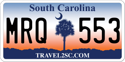 SC license plate MRQ553
