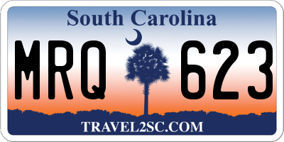 SC license plate MRQ623