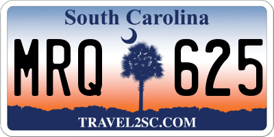 SC license plate MRQ625