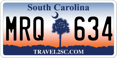 SC license plate MRQ634