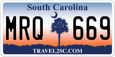 SC license plate MRQ669