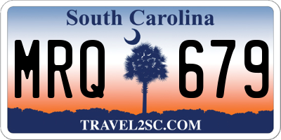 SC license plate MRQ679