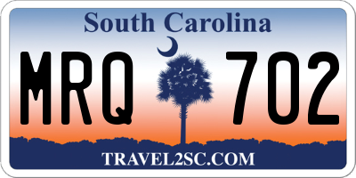 SC license plate MRQ702