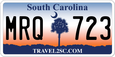 SC license plate MRQ723