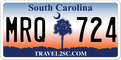 SC license plate MRQ724