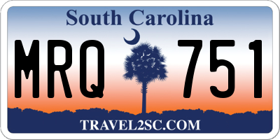 SC license plate MRQ751
