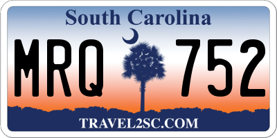 SC license plate MRQ752