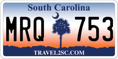 SC license plate MRQ753