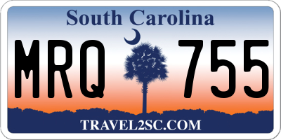 SC license plate MRQ755