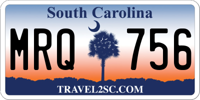 SC license plate MRQ756