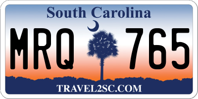 SC license plate MRQ765