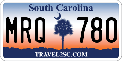 SC license plate MRQ780