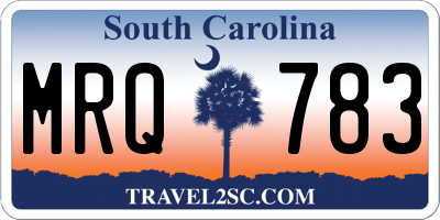 SC license plate MRQ783