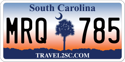 SC license plate MRQ785