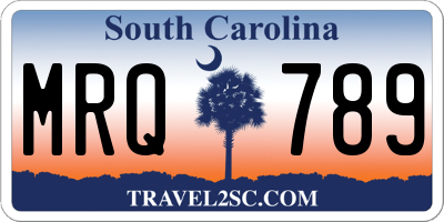 SC license plate MRQ789