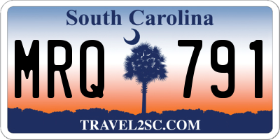 SC license plate MRQ791