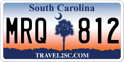 SC license plate MRQ812