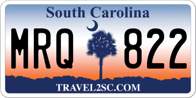 SC license plate MRQ822