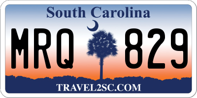 SC license plate MRQ829