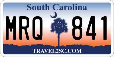 SC license plate MRQ841