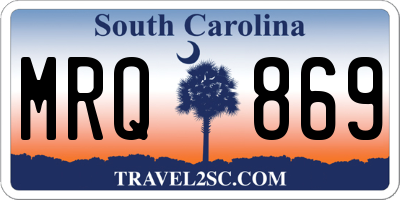 SC license plate MRQ869