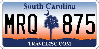 SC license plate MRQ875