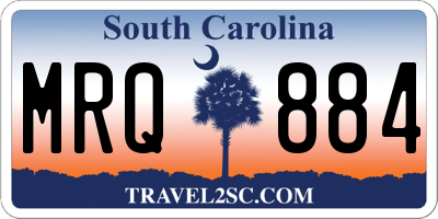 SC license plate MRQ884