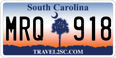 SC license plate MRQ918