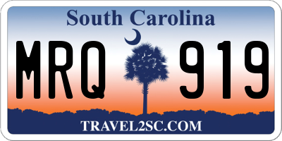 SC license plate MRQ919