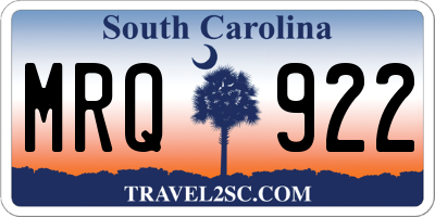 SC license plate MRQ922