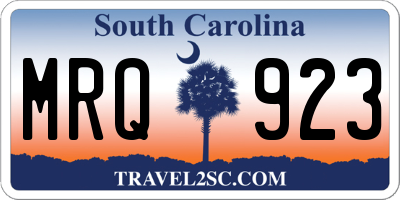 SC license plate MRQ923