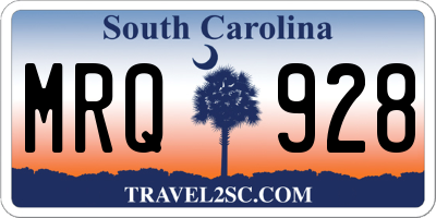 SC license plate MRQ928