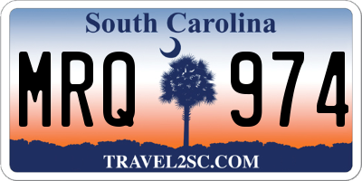 SC license plate MRQ974