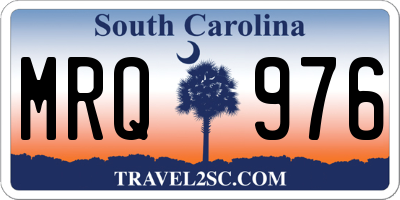 SC license plate MRQ976
