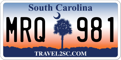 SC license plate MRQ981