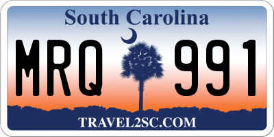 SC license plate MRQ991