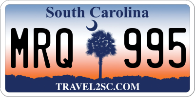 SC license plate MRQ995