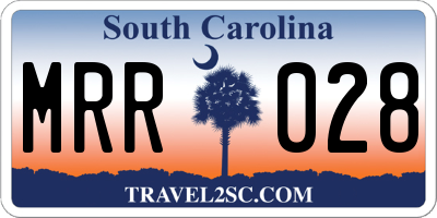 SC license plate MRR028