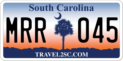 SC license plate MRR045