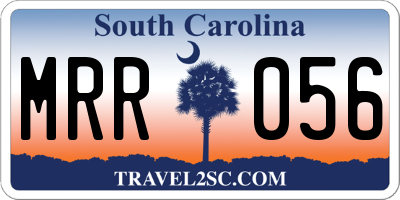 SC license plate MRR056