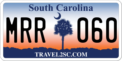 SC license plate MRR060