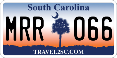 SC license plate MRR066