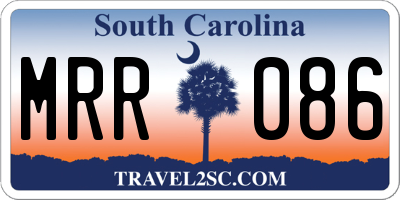 SC license plate MRR086