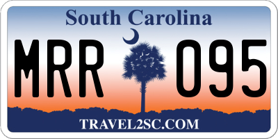 SC license plate MRR095