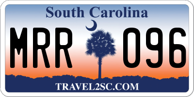 SC license plate MRR096