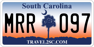 SC license plate MRR097