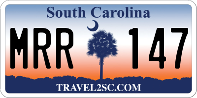 SC license plate MRR147