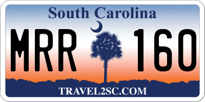 SC license plate MRR160