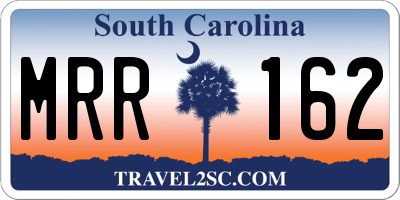 SC license plate MRR162