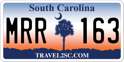 SC license plate MRR163
